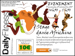 Stage dance Africaine DailyFitness jean-michel Jaron